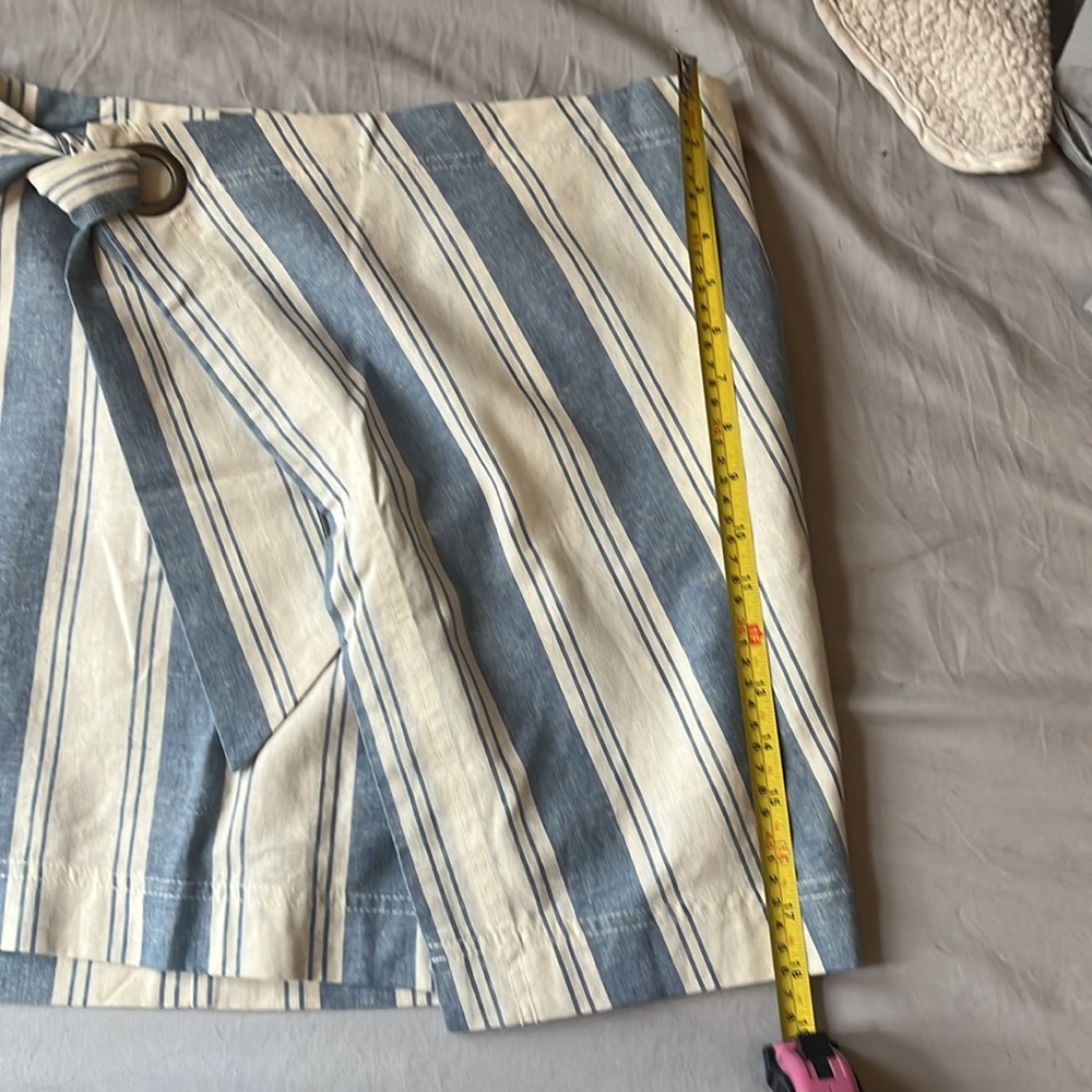 Free People wrap skirt size 12 cotton/linen - Picture 7 of 7